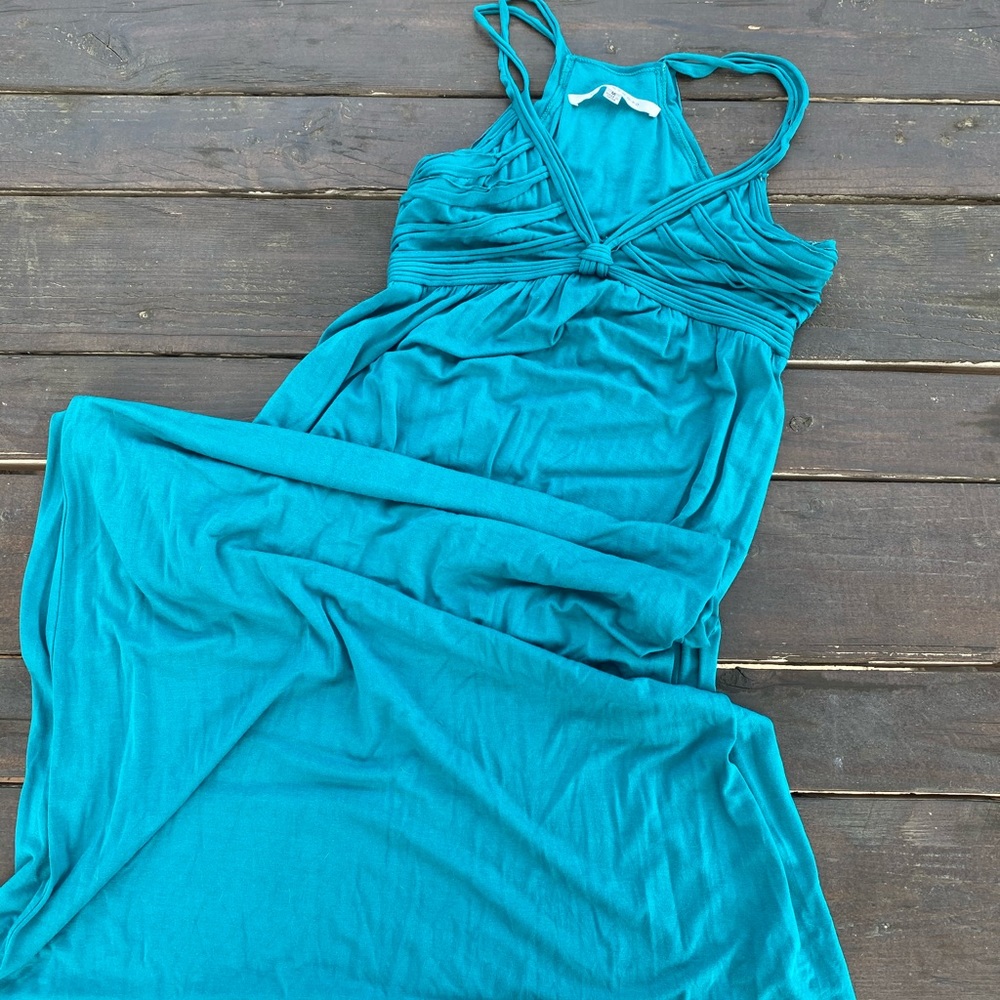 Teal maxi dress